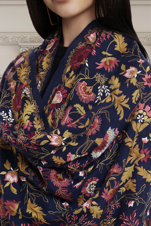 Floral Orchestra Pure Cashmere Shawl