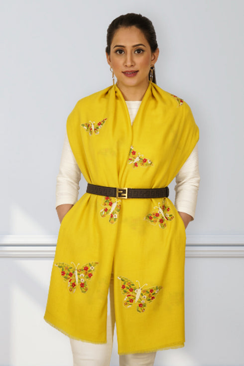 Flirty Flutter Fine Merino Wool Stole