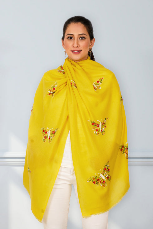 Flirty Flutter Fine Merino Wool Stole
