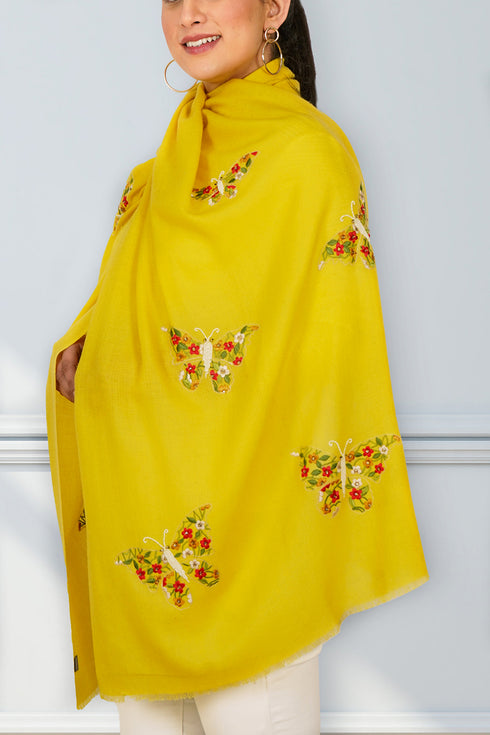 Flirty Flutter Fine Merino Wool Stole