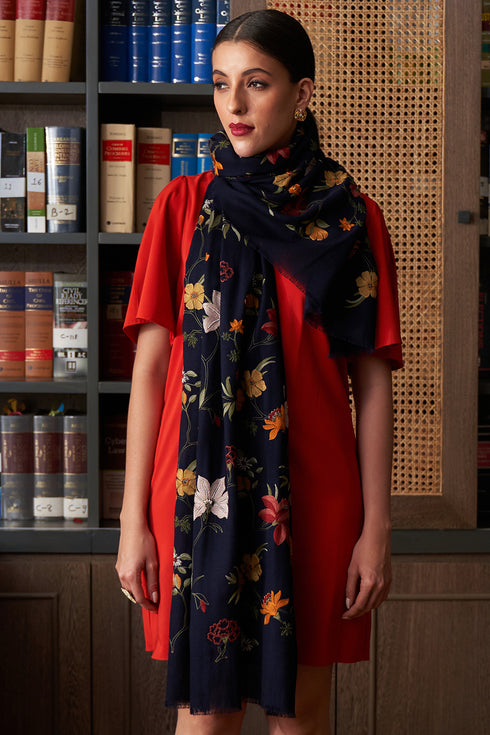 Floral Medley Pure Cashmere Stole
