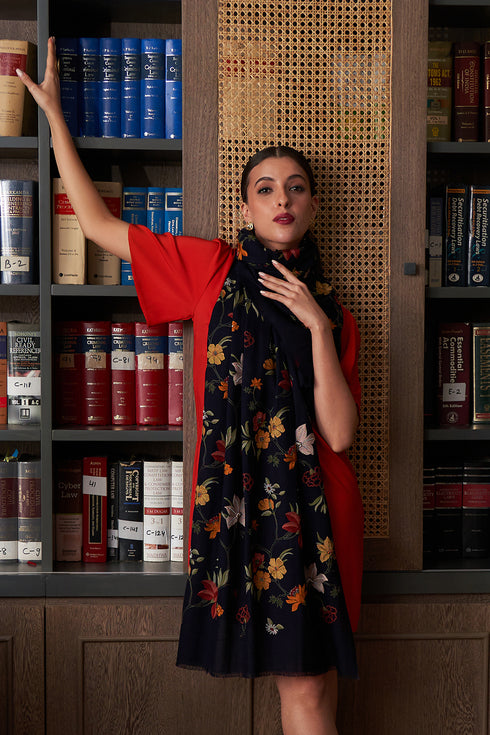 Floral Medley Pure Cashmere Stole
