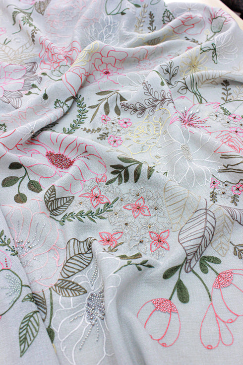 Floral Dream Pure Cashmere Stole