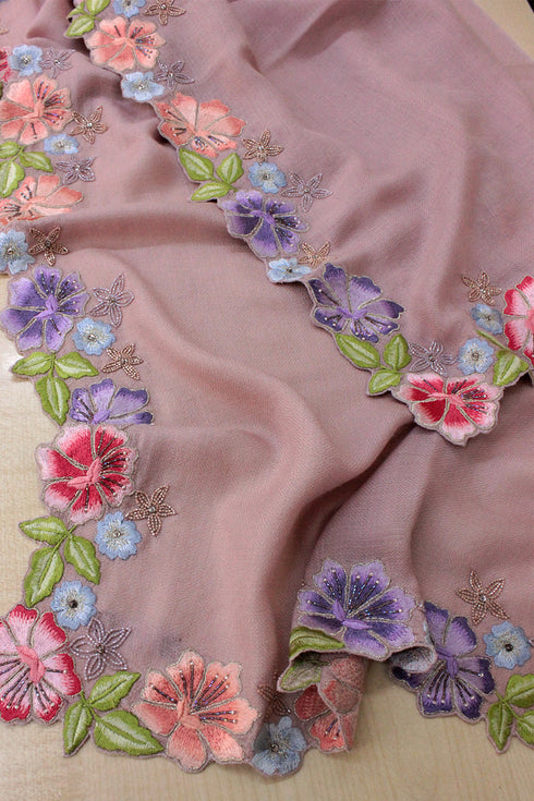 Floral Sprinkle Wool Silk Stole