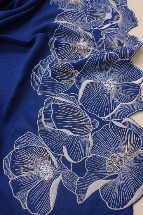 Poppy Affair Wool Silk Stole