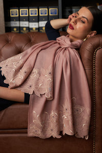 Magnolia Bloom Wool Silk Stole