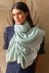 Majestic Wave Embroidered Wool Silk Stole