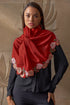 Garden Fringe Embroidered Wool Silk Stole