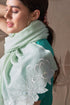 Magnolia Bloom Embroidered Wool Silk Stole