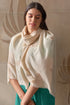 Flower Shower Embroidered Wool Silk Stole