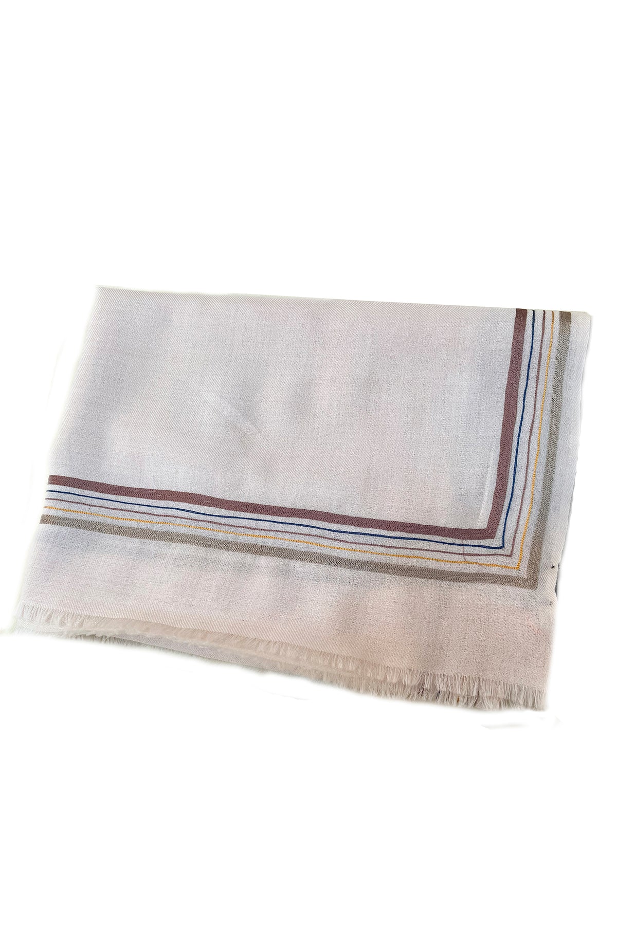 Buy Embroidered Fine Wool Silk Stole