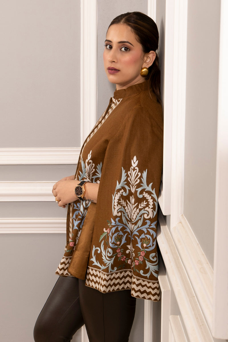 Royal Chevron Cape – Mauli Cashmere