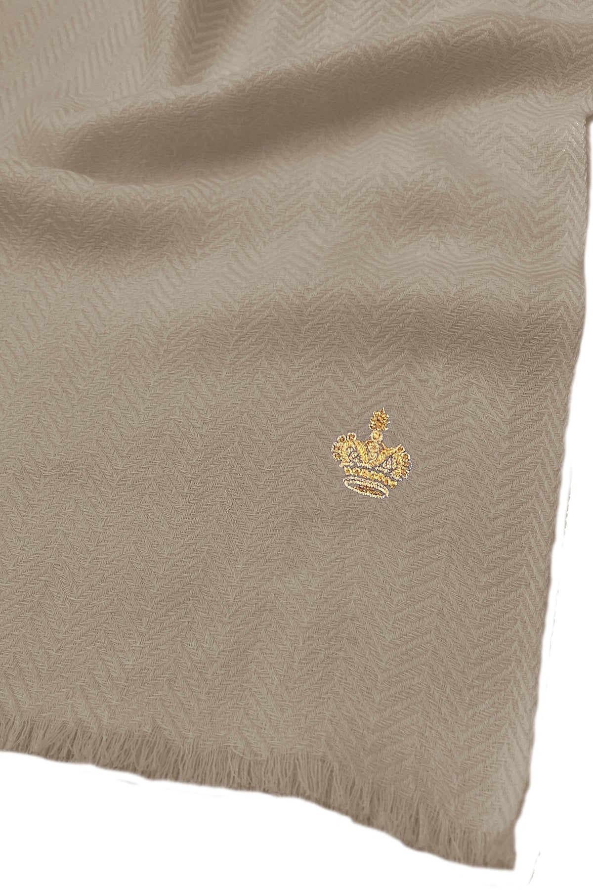 The Crown Herringbone Cashmere Personalized Muffler