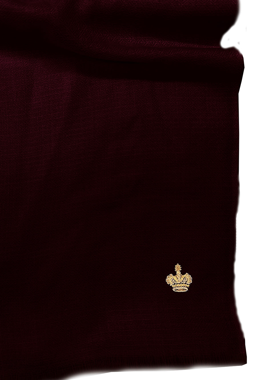 The Crown | Diamond Weave Fine Merino Personalized Shawl
