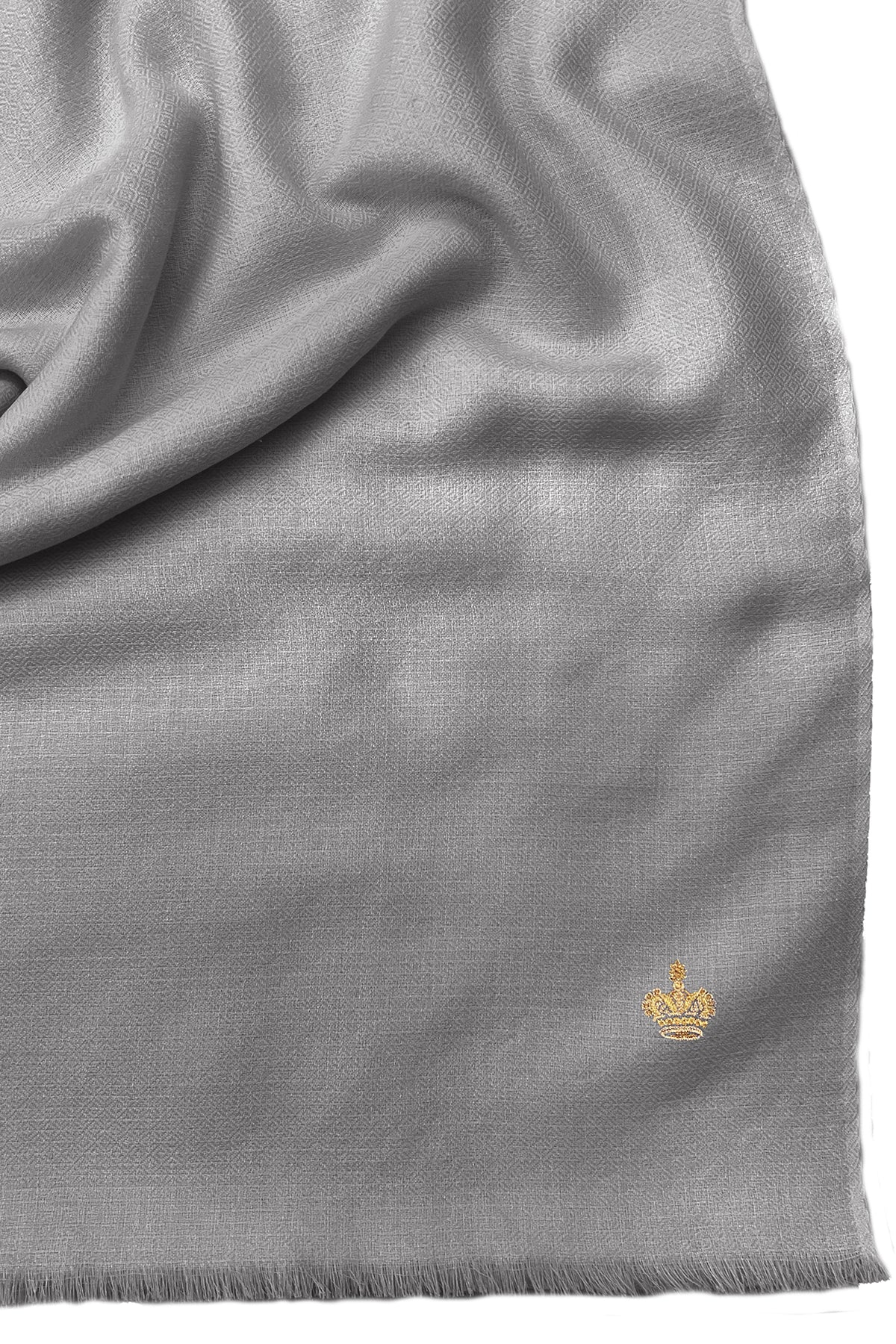The Crown | Diamond Weave Wool Silk Personalized Stole