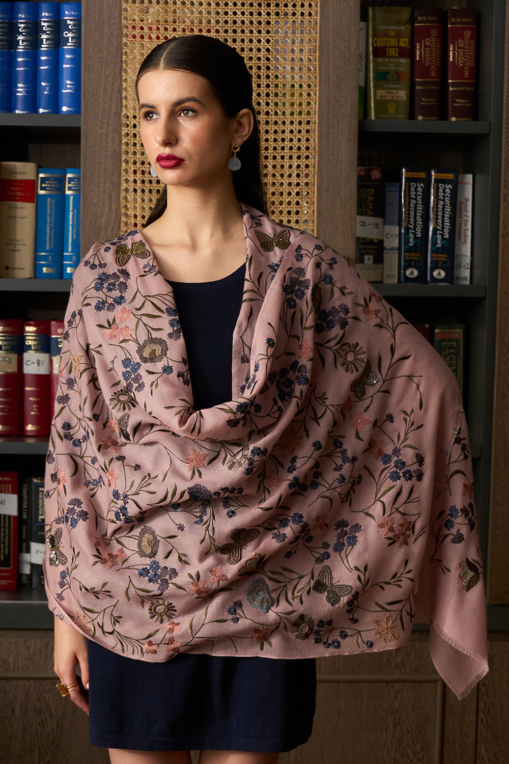 Tender Bloom Pure Cashmere Stole