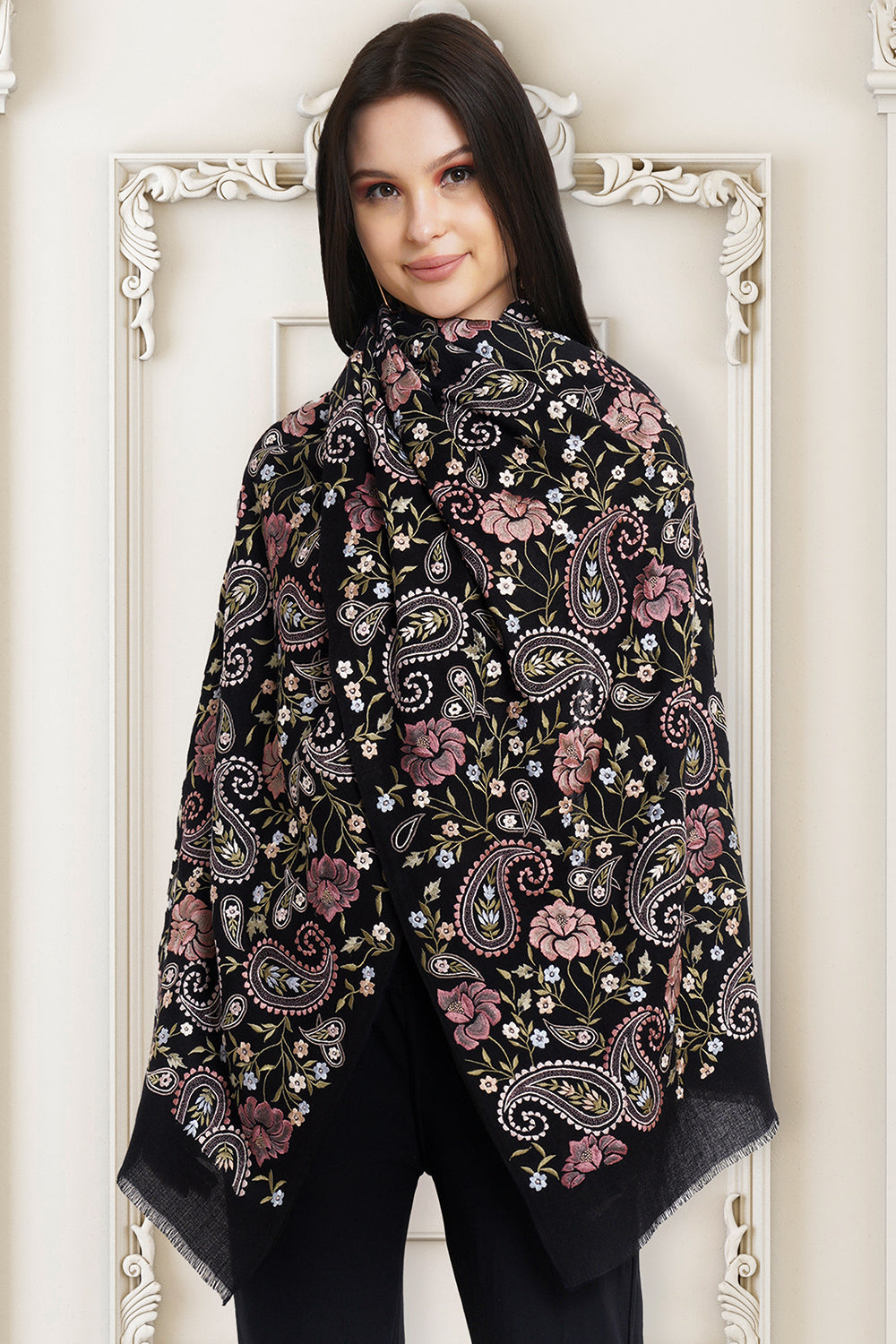 Paisley Love | Embroidered Pure Cashmere Stole