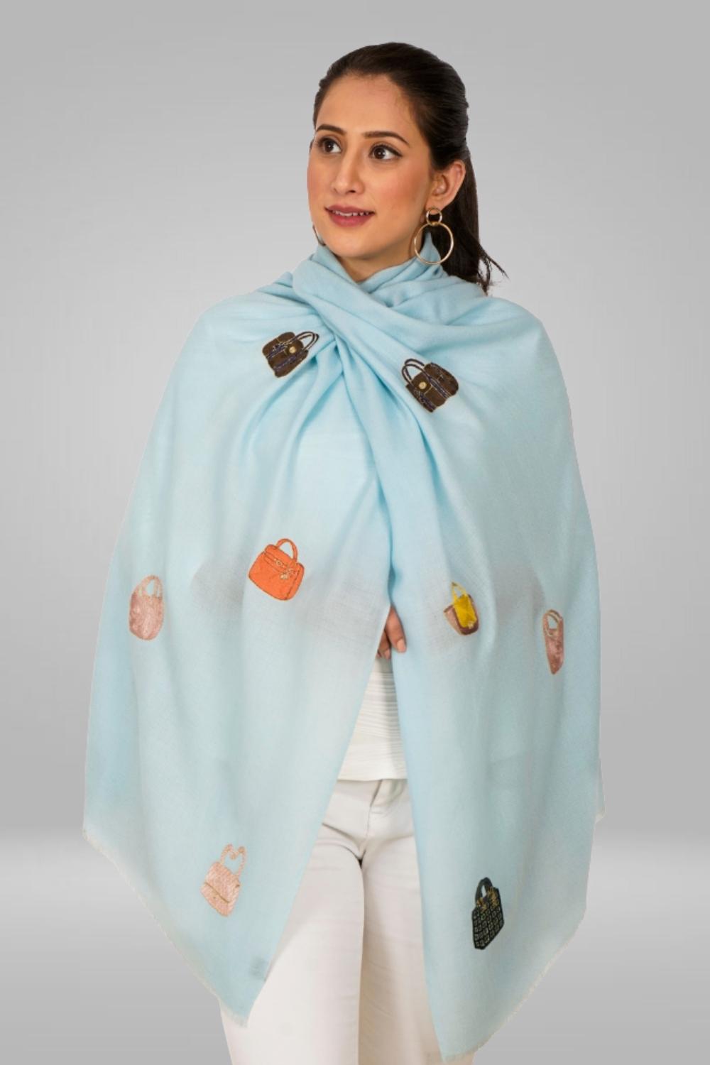 Must Have's | Embroidered Fine Wool Silk Stole