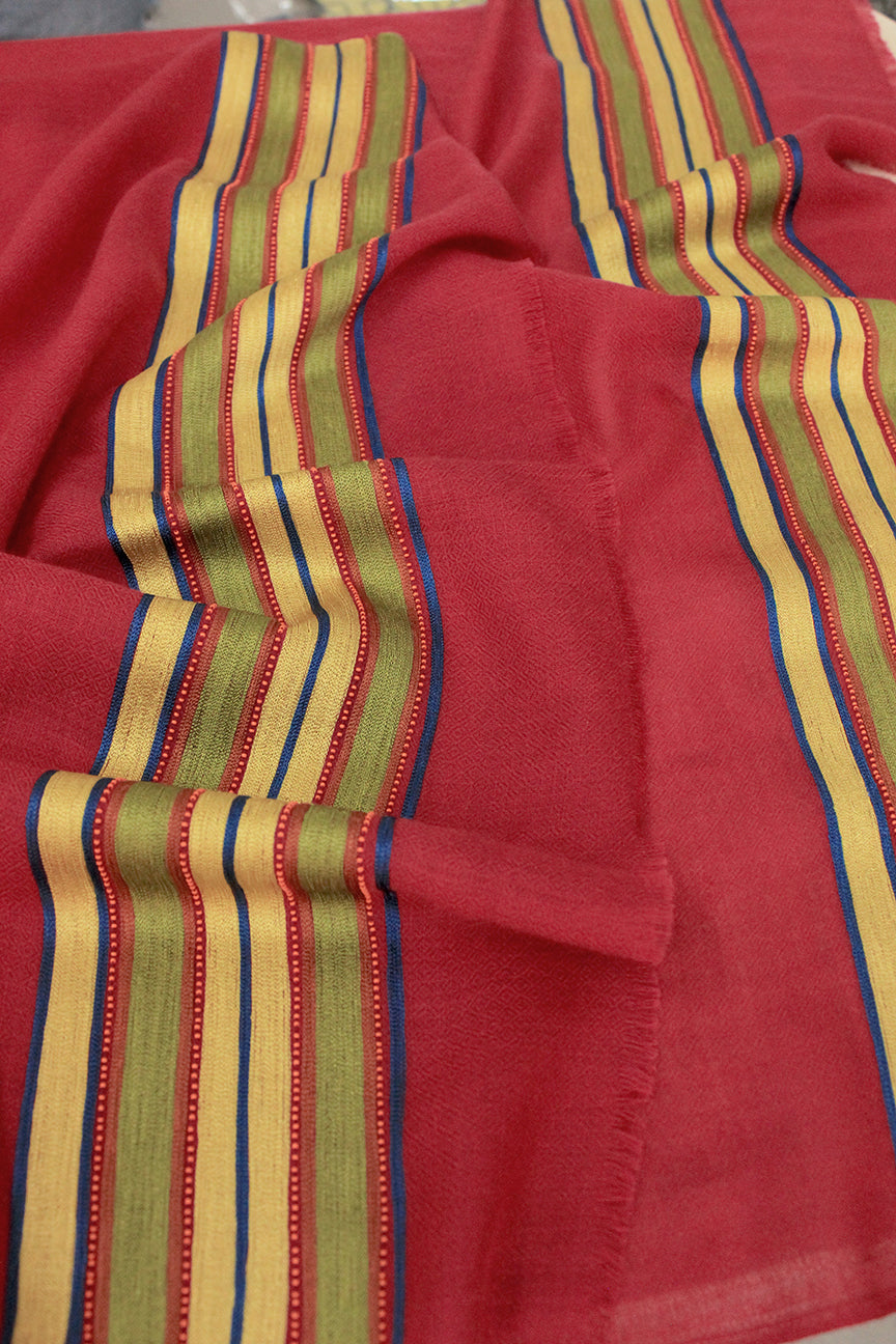 Colourful Tricks I Embroidered Pure Cashmere Stole